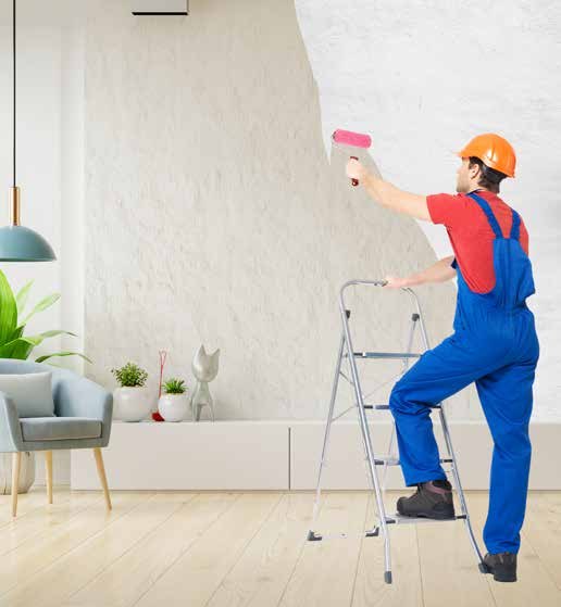 Plastering and painting of a commercial interior